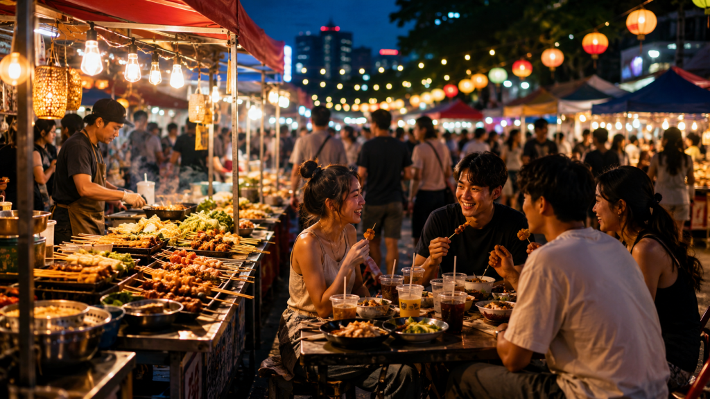 Vibrant Night Market Feast